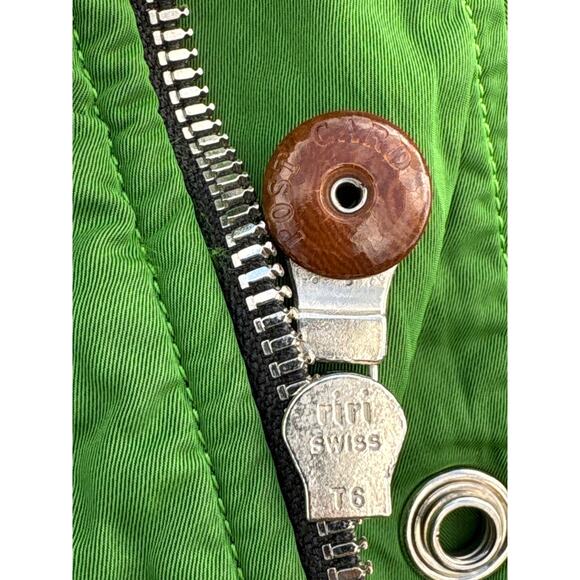 Vintage 80’s Post Card Italian ski wear 2 piece suit size 48 bright green retro - Picture 5 of 11